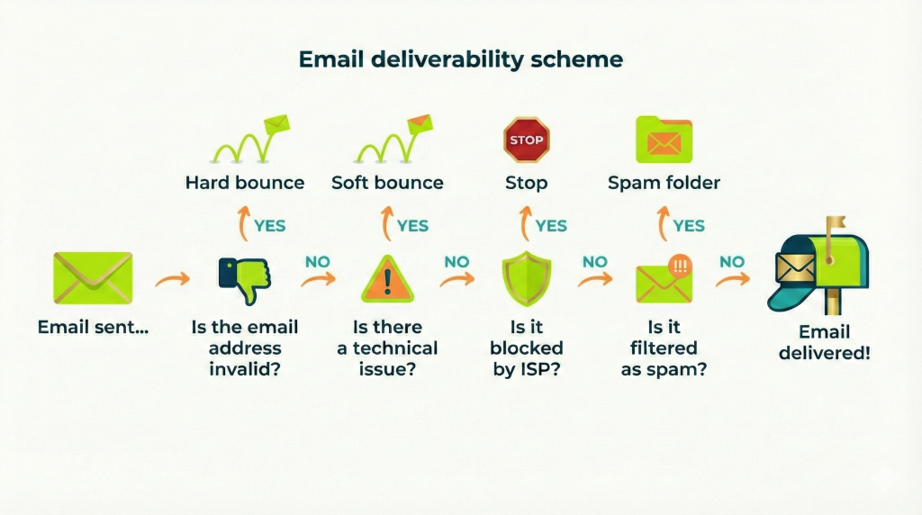 Email Marketing Deliverability Graphic