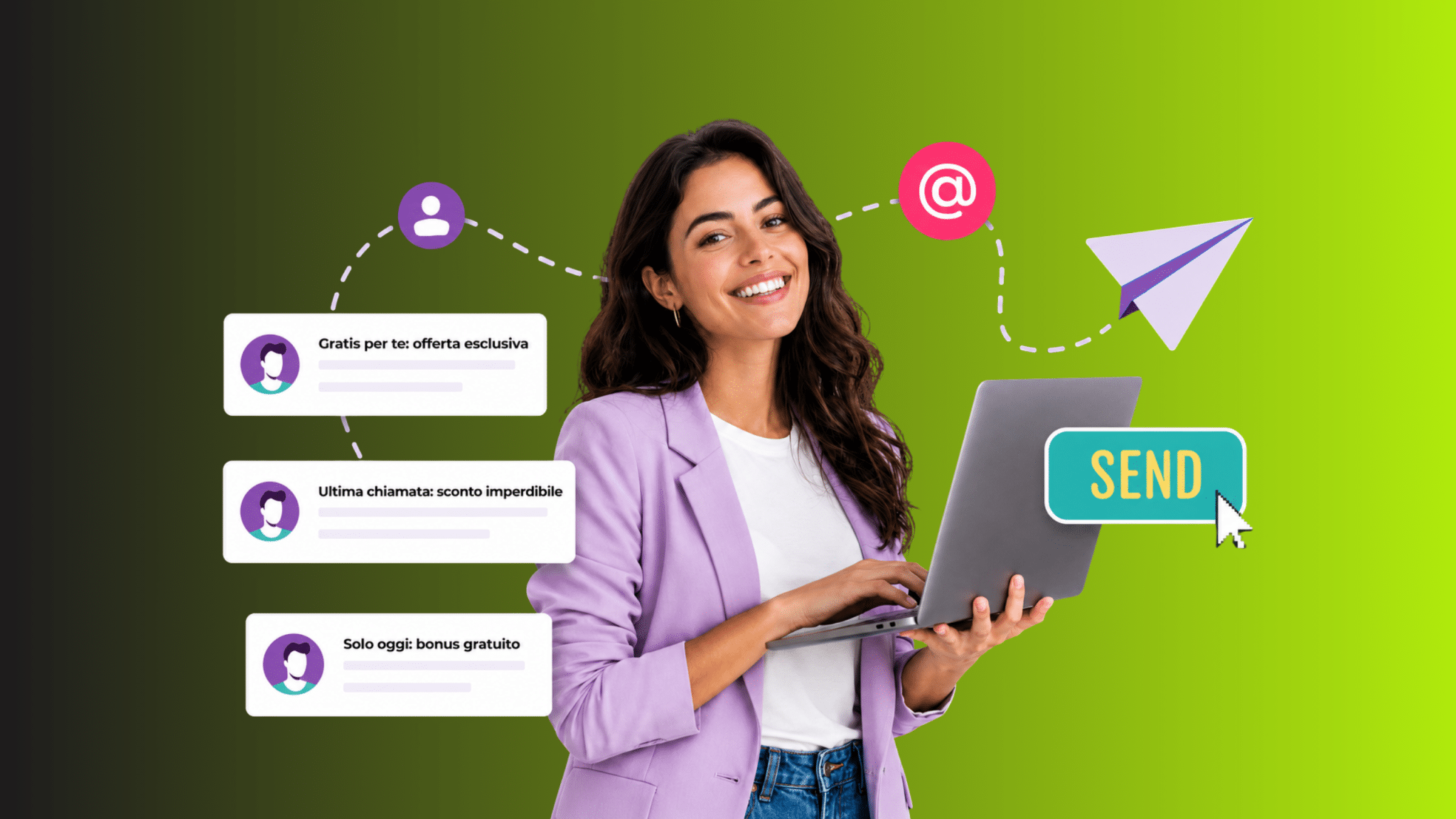 crivere email che vendono: immagine con oggetti email da evitare