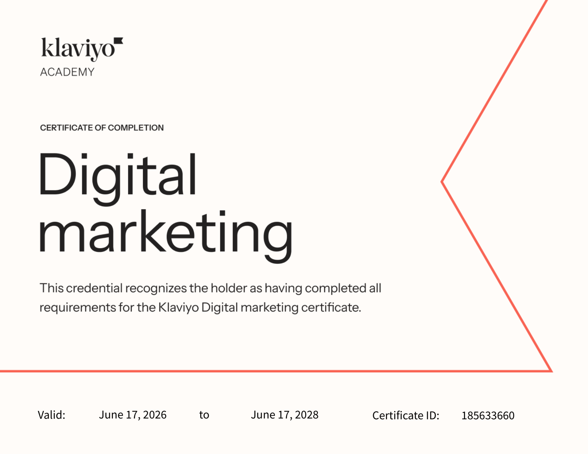 Klaviyo Digital Marketing Certification