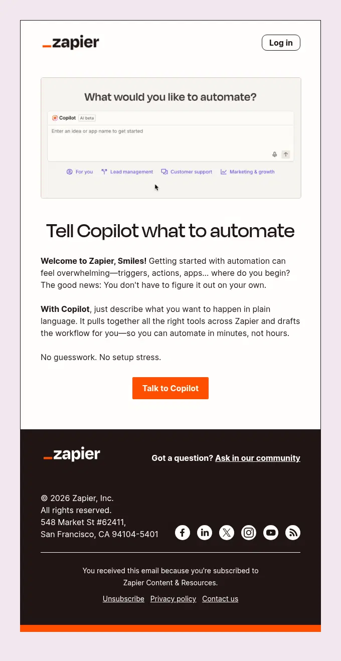 Email Marketing B2B: strategie di successo 4 Email b2b zapier